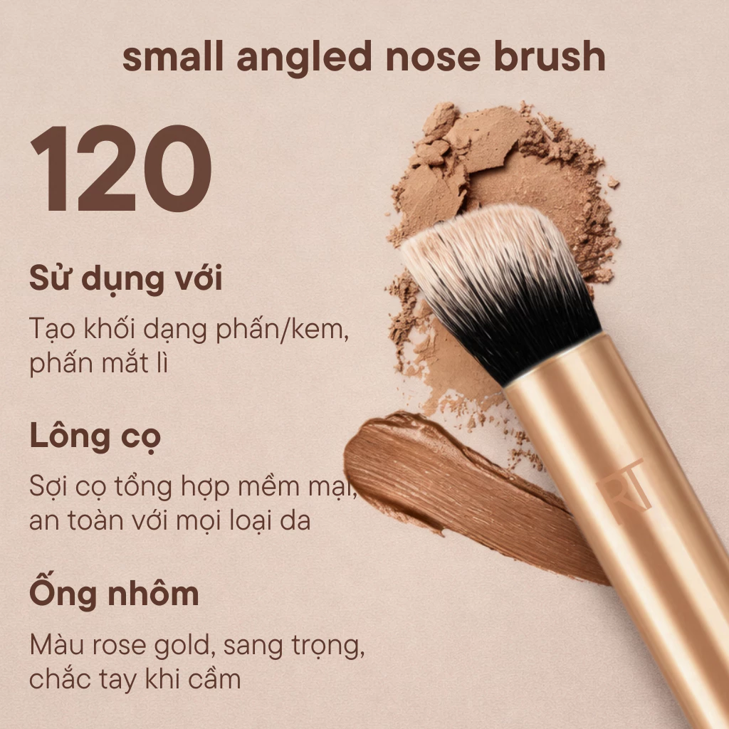 Cọ Tạo Khối Mũi Đầu Vát RT Real Techniques Small Angled Nose Brush R120